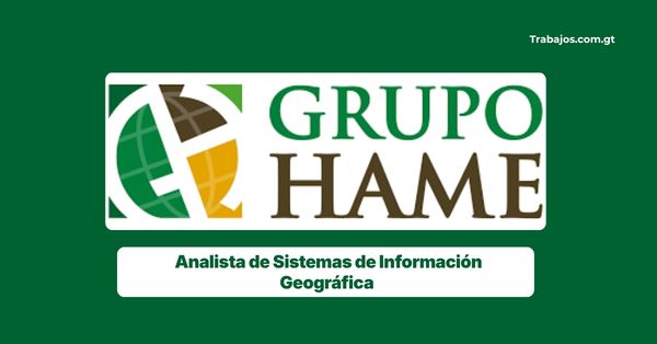 Plaza de Analista de Sistemas de Información Geográfica en Grupo Hame Guatemala 2026