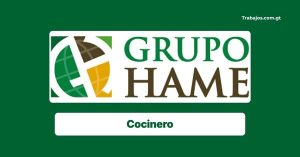 Plaza de Cocinero en Grupo Hame Guatemala 2026